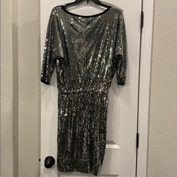 Silver sequined party dress NWT! - Picture 6 of 7